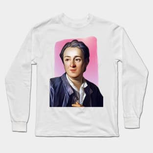 French Philosopher Denis Diderot illustration Long Sleeve T-Shirt